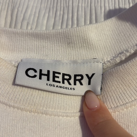 Cherry White Graphic Print Crewneck - Picture 2 of 5